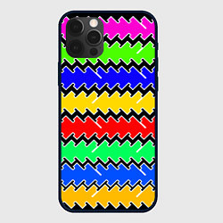 Чехол iPhone 12 Pro Горизонтальные разноцветные линии
