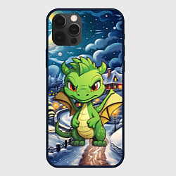 Чехол для iPhone 12 Pro Дракон ночь перед новым годом, цвет: 3D-черный