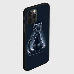 Чехол для iPhone 12 Pro Sweet cat - cyberpunk, цвет: 3D-черный — фото 2