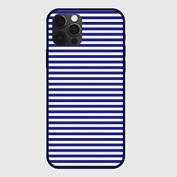 Чехол для iPhone 12 Pro Тельняшка моряка, цвет: 3D-черный