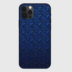 Чехол iPhone 12 Pro Синий объёмный паттерн