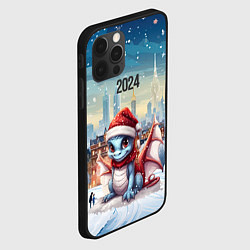 Чехол для iPhone 12 Pro Новый год 2024 дракон, цвет: 3D-черный — фото 2