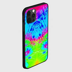 Чехол для iPhone 12 Pro Tie-Dye abstraction, цвет: 3D-черный — фото 2