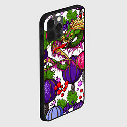Чехол для iPhone 12 Pro Дракончик и китайские фонарики, цвет: 3D-черный — фото 2