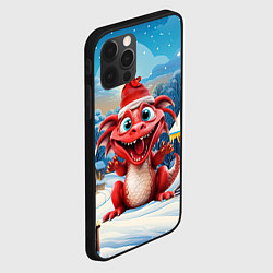 Чехол для iPhone 12 Pro Дракон милый новогодний 2024 символ года, цвет: 3D-черный — фото 2