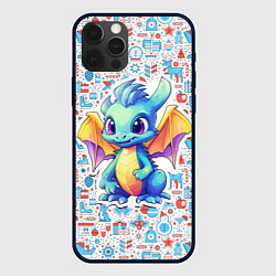 Чехол iPhone 12 Pro Дракон милый новогодний 2024 символ года