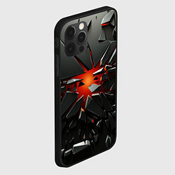 Чехол для iPhone 12 Pro Взрыв и черные камни, цвет: 3D-черный — фото 2