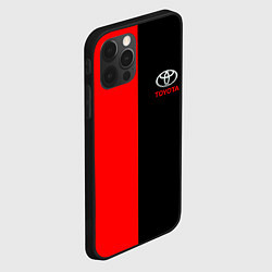 Чехол для iPhone 12 Pro Toyota car красно чёрный, цвет: 3D-черный — фото 2