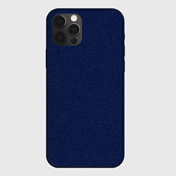 Чехол iPhone 12 Pro Однотонный тёмно-синий текстура