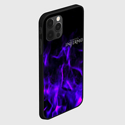 Чехол для iPhone 12 Pro Dantes Inferno flame neon, цвет: 3D-черный — фото 2