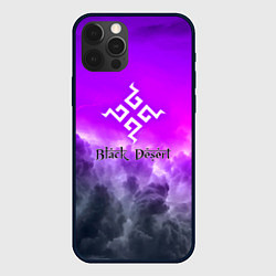 Чехол iPhone 12 Pro Black desert mmorpg steel abstraction