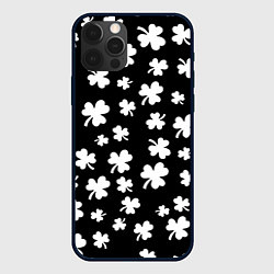 Чехол для iPhone 12 Pro Black clover pattern anime, цвет: 3D-черный