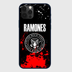 Чехол iPhone 12 Pro Ramones краски метал группа