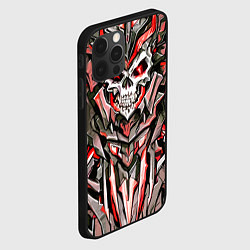 Чехол для iPhone 12 Pro Красный череп в камне, цвет: 3D-черный — фото 2