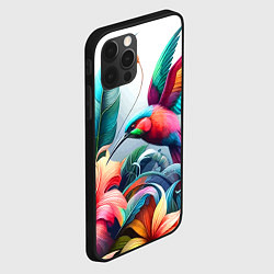 Чехол для iPhone 12 Pro Райская птица - тропики, цвет: 3D-черный — фото 2