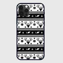 Чехол iPhone 12 Pro Новогодний свитер с оленями