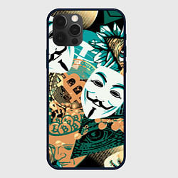 Чехол iPhone 12 Pro Криптавалюта с маской Виндетта