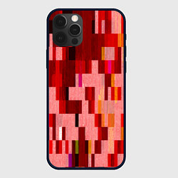 Чехол iPhone 12 Pro Красный глитч