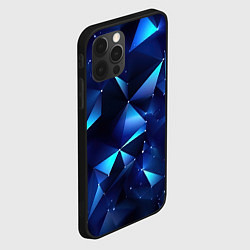 Чехол для iPhone 12 Pro Синие осколки из мелких абстрактных частиц, цвет: 3D-черный — фото 2