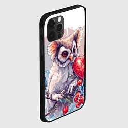 Чехол для iPhone 12 Pro Сова с сердечком, цвет: 3D-черный — фото 2