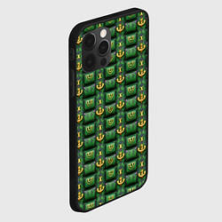 Чехол для iPhone 12 Pro Зеленый абстрактный паттерн, цвет: 3D-черный — фото 2