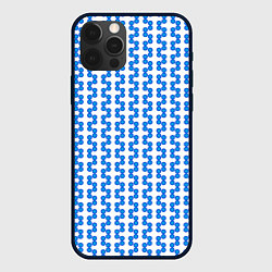 Чехол iPhone 12 Pro Синие кружки патерн