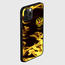 Чехол для iPhone 12 Pro Имперская Россия желтый огонь, цвет: 3D-черный — фото 2