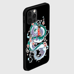Чехол для iPhone 12 Pro Тихиро и Хаку - унесенные призраками, цвет: 3D-черный — фото 2