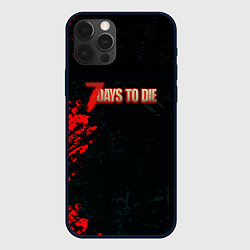 Чехол для iPhone 12 Pro 7 Days to Die краски текстура, цвет: 3D-черный