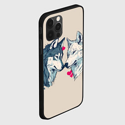 Чехол для iPhone 12 Pro Волк и волчица 14 февраля, цвет: 3D-черный — фото 2