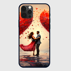 Чехол для iPhone 12 Pro Влюбленная пара 14 февраля, цвет: 3D-черный