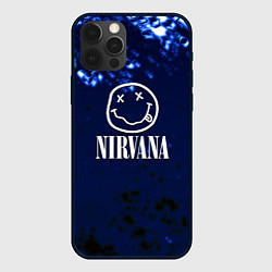 Чехол для iPhone 12 Pro Nirvana рок краски, цвет: 3D-черный