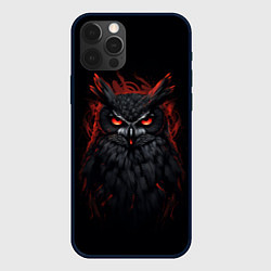 Чехол для iPhone 12 Pro Evil owl, цвет: 3D-черный