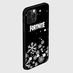 Чехол для iPhone 12 Pro Fortnite новый год паттерн, цвет: 3D-черный — фото 2