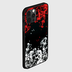 Чехол для iPhone 12 Pro Краски абстракция, цвет: 3D-черный — фото 2