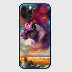 Чехол для iPhone 12 Pro Небесный львица, цвет: 3D-черный