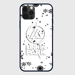 Чехол iPhone 12 Pro Linkin park текстура зима рок