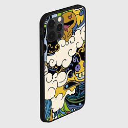 Чехол для iPhone 12 Pro Облачные монстры, цвет: 3D-черный — фото 2