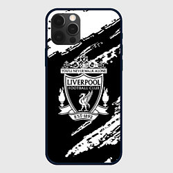 Чехол iPhone 12 Pro Liverpool белые краски текстура