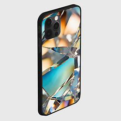 Чехол для iPhone 12 Pro Грани стеклянного камня, цвет: 3D-черный — фото 2