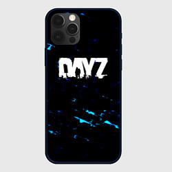 Чехол iPhone 12 Pro Dayz текстура краски голубые