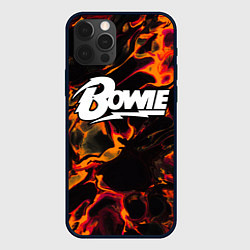 Чехол iPhone 12 Pro David Bowie red lava