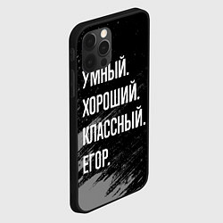 Чехол для iPhone 12 Pro Умный хороший классный: Егор, цвет: 3D-черный — фото 2