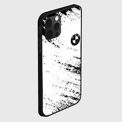 Чехол для iPhone 12 Pro BMW краски текстура брызги, цвет: 3D-черный — фото 2