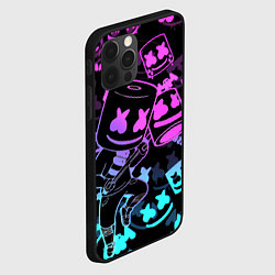 Чехол для iPhone 12 Pro Marshmello neon pattern, цвет: 3D-черный — фото 2