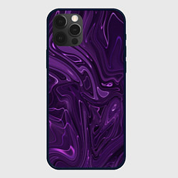 Чехол iPhone 12 Pro Абстакция на темно фиолетовом