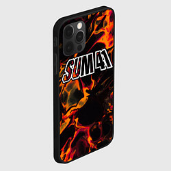 Чехол для iPhone 12 Pro Sum41 red lava, цвет: 3D-черный — фото 2