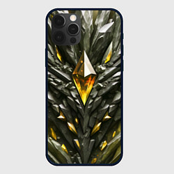 Чехол iPhone 12 Pro Камень и золотой кристалл