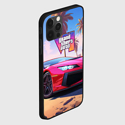 Чехол для iPhone 12 Pro GTA 6 logo auto style, цвет: 3D-черный — фото 2