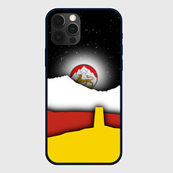 Чехол для iPhone 12 Pro Осетия горы и ночное небо, цвет: 3D-черный